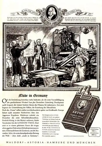 10 x Original-Werbung/ Anzeige 1953 - 1969 - ASTOR CIGARETTEN / TABAK - GANZE SEITEN 