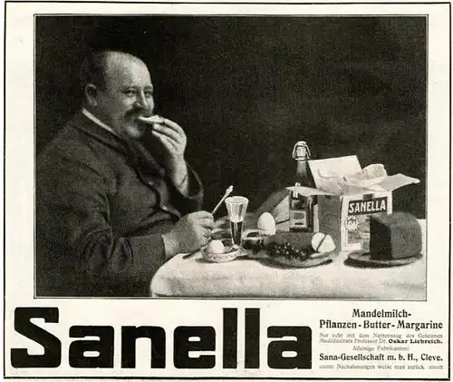 10 x Original-Werbung/ Anzeige 1908 bis 1955 - SANELLA - UNTERSCHIEDLICHE GRÖSSEN