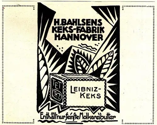 10 x Original-Werbung/ Anzeige 1897 bis 1942 - BAHLSEN KEKSE - HANNOVER - Größe unterschiedlich