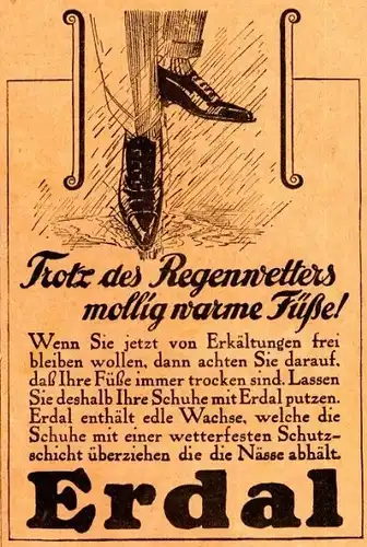 10 x Original-Werbung/ Anzeige 1918 bis 1943 - ERDAL SCHUHPFLEGE - UNTERSCHIEDLICHE GRÖSSEN