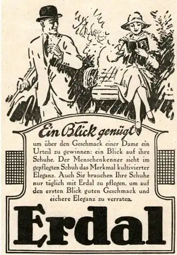 10 x Original-Werbung/ Anzeige 1918 bis 1943 - ERDAL SCHUHPFLEGE - UNTERSCHIEDLICHE GRÖSSEN