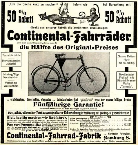 10 x Original-Werbung/ Anzeige 1895 bis 1907 - FAHRRÄDER - UNTERSCHIEDLICHE GRÖSSEN