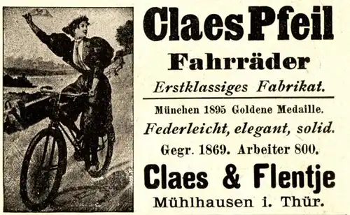 10 x Original-Werbung/ Anzeige 1895 bis 1907 - FAHRRÄDER - UNTERSCHIEDLICHE GRÖSSEN