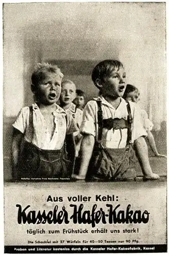 10 x Original-Werbung / Anzeigen 1928 - 1939 - KASSELER HAFER KAKAO - VERSCHIEDENE GRÖSSEN