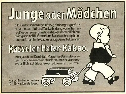 10 x Original-Werbung / Anzeigen 1895 - 1910 - KASSELER HAFER KAKAO - VERSCHIEDENE GRÖSSEN