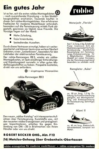 10 x Original-Werbung / Anzeigen 1959 - MODELLBAU - GANZSEITEN