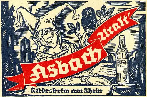 10 x Original-Werbung / Anzeigen 1920 ER JAHRE - ASBACH URALT - VERSCHIEDENE GRÖSSEN