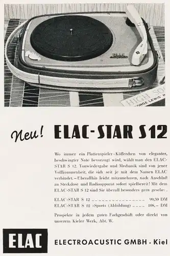 10 x Original-Werbung/ Anzeige 1934 bis 1963 - PLATTENSPIELER - Größe unterschiedlich 