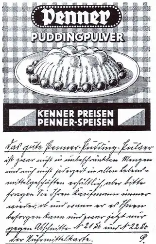 10 x Original-Werbung/ Anzeige 1900 bis 1950 - PUDDING VERSCHIEDENE MARKEN - Größe unterschiedlich