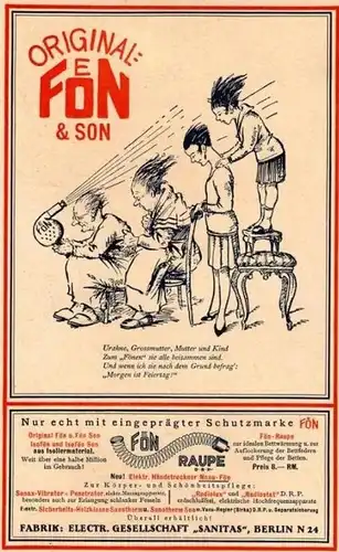 10 x Original-Werbung/ Anzeige 1921 bis 1930 - FÖN - GANZSEITEN