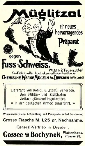 10 x Original-Werbung/ Anzeige 1895 bis 1942 - FUSSPFLEGE - Größe unterschiedlich