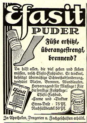 10 x Original-Werbung/ Anzeige 1895 bis 1942 - FUSSPFLEGE - Größe unterschiedlich