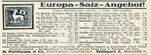 10 x Original-Werbung/ Anzeige 1906 bis 1930 - BRIEFMARKEN - Größe unterschiedlich