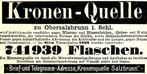 10 x Original-Werbung/ Anzeige 1889 bis 1954 - MINERALWASSER - Größe unterschiedlich