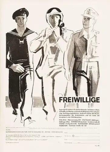 10 x Original-Werbung/ Anzeigen 1956 BIS 1969 - BUNDESWEHR - GANZE SEITEN 