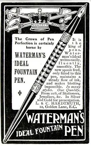 10 x Original-Werbung/ Anzeige 1897 bis 1911 - WATERMAN''''S PEN / FÜLLFEDERHALTER / VERSCHIEDENE GRÖSSEN