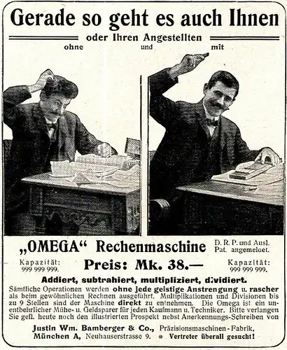 10 x Original-Werbung/ Anzeige 1895 bis 1969 - RECHENMASCHINEN - Größe unterschiedlich