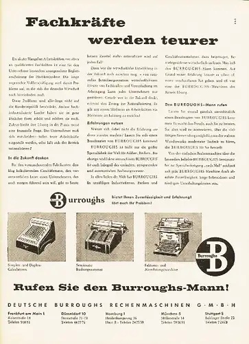 10 x Original-Werbung/ Anzeige 1895 bis 1969 - RECHENMASCHINEN - Größe unterschiedlich