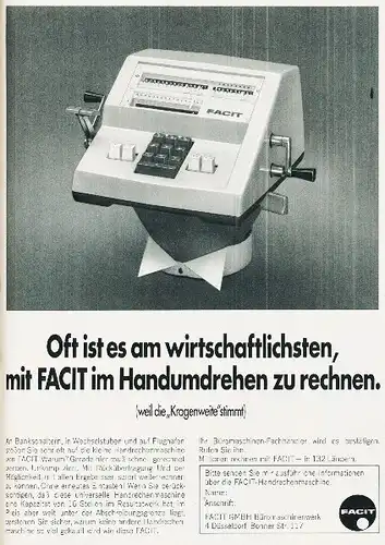 10 x Original-Werbung/ Anzeige 1895 bis 1969 - RECHENMASCHINEN - Größe unterschiedlich