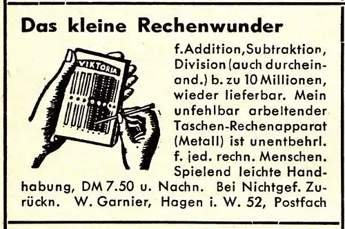 10 x Original-Werbung/ Anzeige 1895 bis 1969 - RECHENMASCHINEN - Größe unterschiedlich
