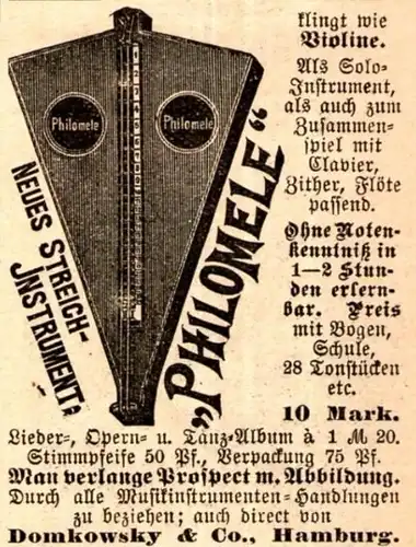 10 x Original-Werbung/ Anzeige 1893 bis 1920 - MUSIK / MUSIKINSTRUMENTE - UNTERSCHIEDLICHE GRÖSSEN