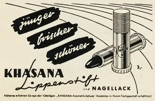 10 x Original-Werbung/ Anzeige 1937 bis 1964 - NAGELLACK UND LIPPENSTIFTE - Größe unterschiedlich
