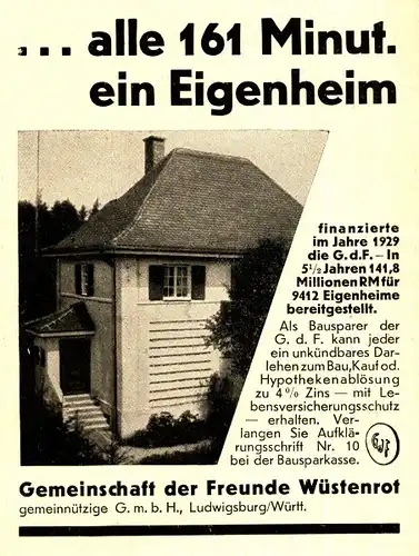 10 x Original-Werbung/ Anzeige 1930 bis 1969 - BAUSPARKASSEN - Größe unterschiedlich