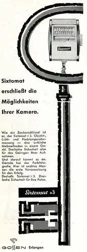 10 x Original-Werbung/ Anzeige 1919 bis 1961 - BELICHTUNGSMESSER - Größe unterschiedlich