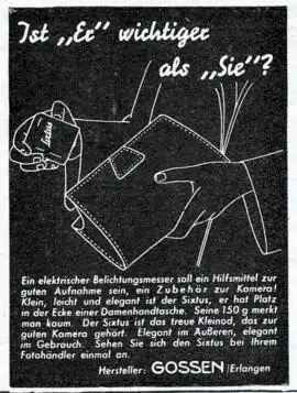 10 x Original-Werbung/ Anzeige 1919 bis 1961 - BELICHTUNGSMESSER - Größe unterschiedlich