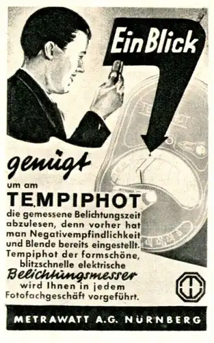 10 x Original-Werbung/ Anzeige 1919 bis 1961 - BELICHTUNGSMESSER - Größe unterschiedlich