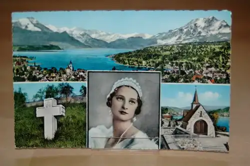 Colorierte AK Schweiz  Küssnacht am Rigi Gedächtniskapelle Königin Astrid von Belgien Schwyz

