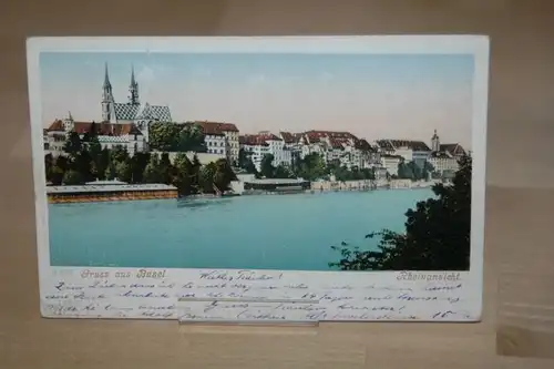 AK Gruß aus Basel Schweiz 1903 Lithographie