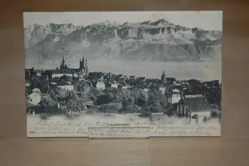 AK Lausanne 1902 Bahnpoststempel Ambulant Waadt Schweiz 