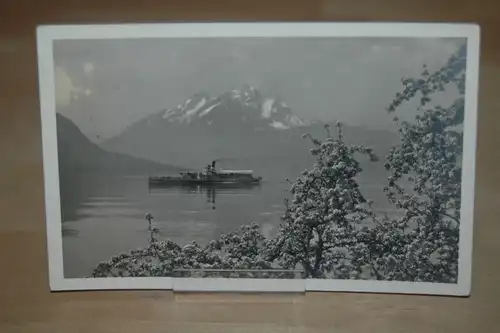 AK Vierwaldstättersee 1928 Dampfschiff Pilatus Schweiz Uri Schwyz Boot Schiff