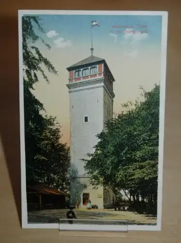 AK alter Melibokus Turm Lithographie Zwingenberg Odenwald Bergstraße