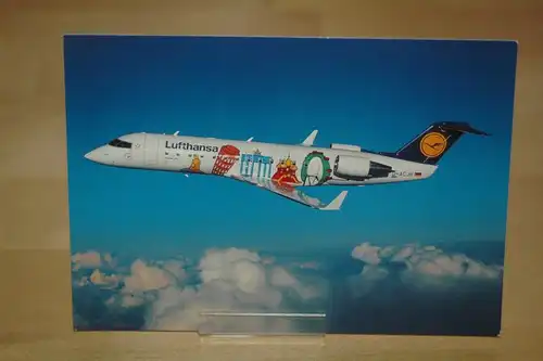 AK Lufthansa City-Line Jet Sonderlackierung 40 Jahre Lufthansa Canadaair Jet \"Little Europe\" Flugzeug