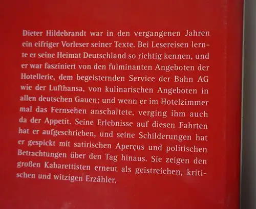 Dieter Hildebrandt: Ausgebucht 
Mit dem Bühnenbild im Koffer
Dieter Hildebrandt. 