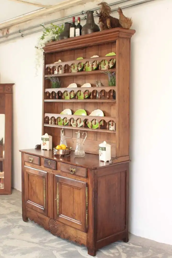 Antiker Landhaus Geschirrschrank Kannenstock Schrank 18. Jh. 1