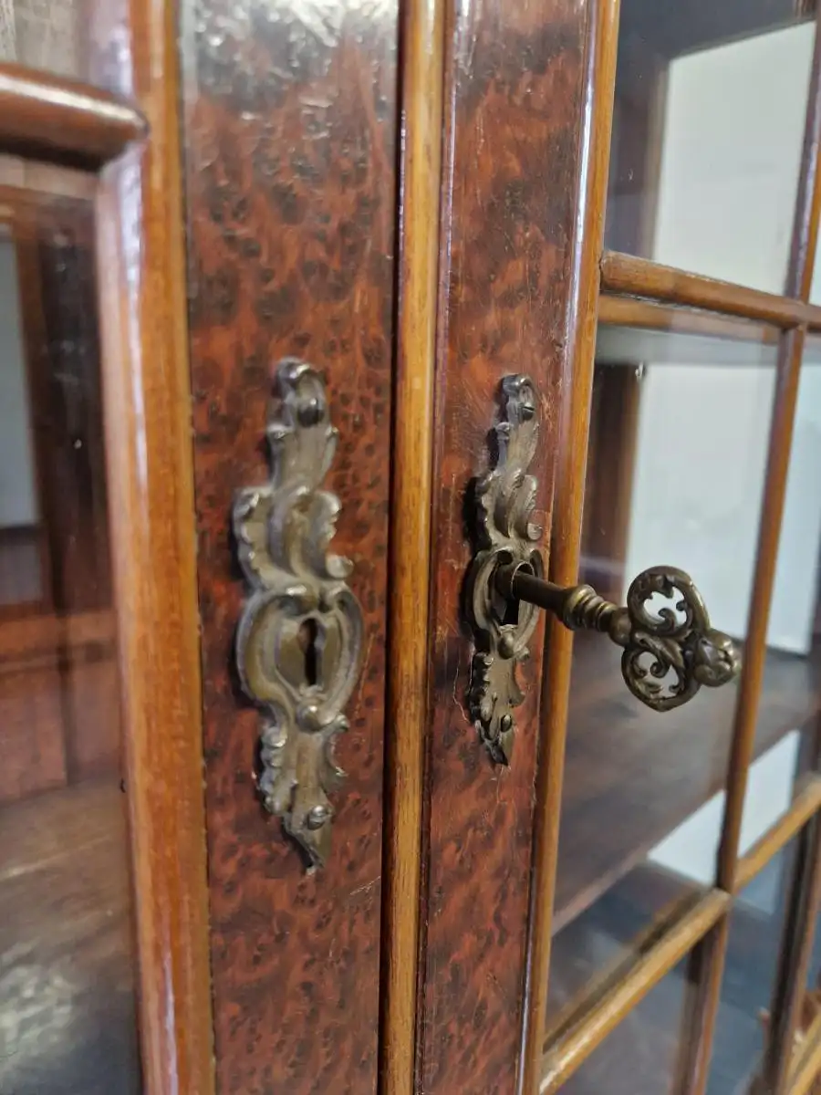 Antike Barock Vitrine Holland Tatzenfüße Schnitzereien 18. Jh. 3