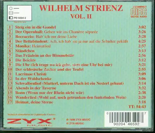 Wilhelm Strienz - Vol. II