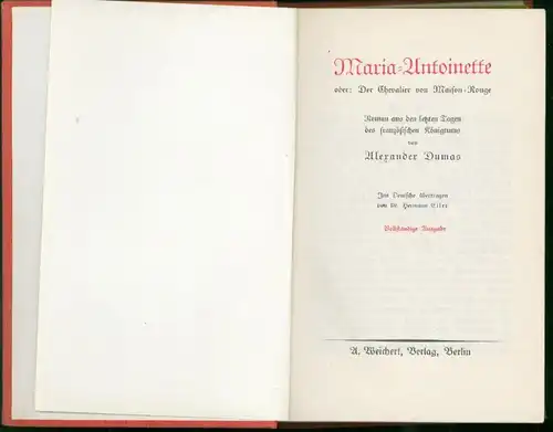 Alexander Dumas - Maria-Antoinette