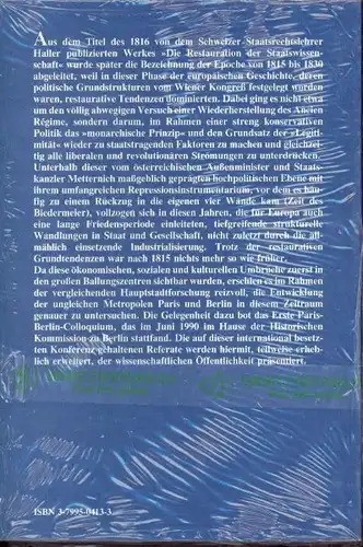 Paris und Berlin in der Restaurationszeit 1815-1830
