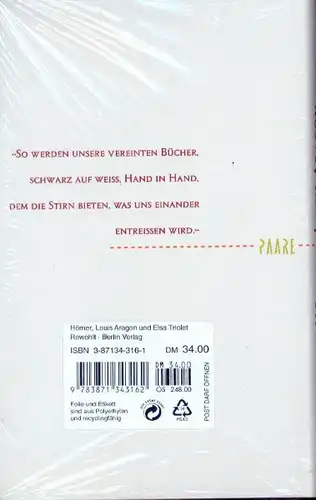 Unda Hörner - Louis Aragon / Elsa Triolet