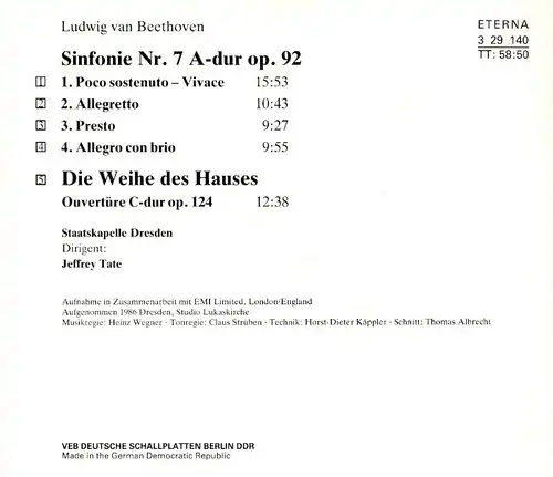 CD Beethoven - Sinfonie Nr. 7