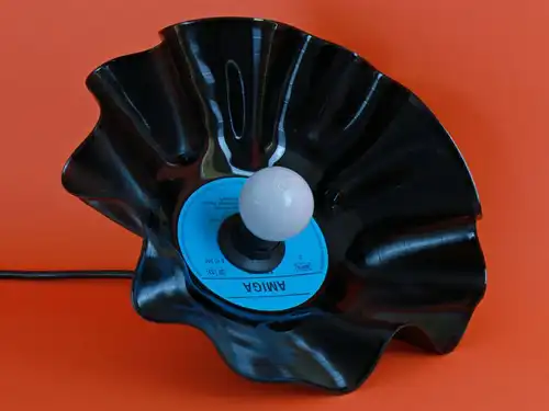 Upcycling-Lampe, Vintage-Schallplattenlampe