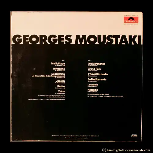 Georges Moustaki - Georges Moustaki
Vinyl - Langspielplatte