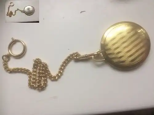 Taschenuhr Frackuhr Handaufzugsuhr mit Kette Exquisita