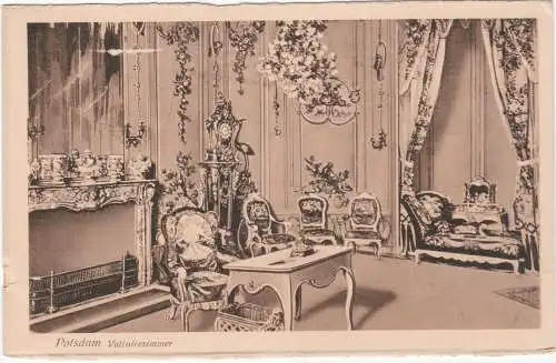 [Ansichtskarte] Potsdam. Voltairezimmer. 