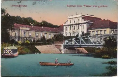 [Ansichtskarte] Oranienburg - Schloss vom Wasser aus gesehen - 1920 !!!. 