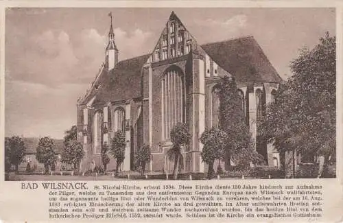 [Ansichtskarte] BAD WILSNACK - St. Nicolai-Kirche, erbaut 1384 ... 